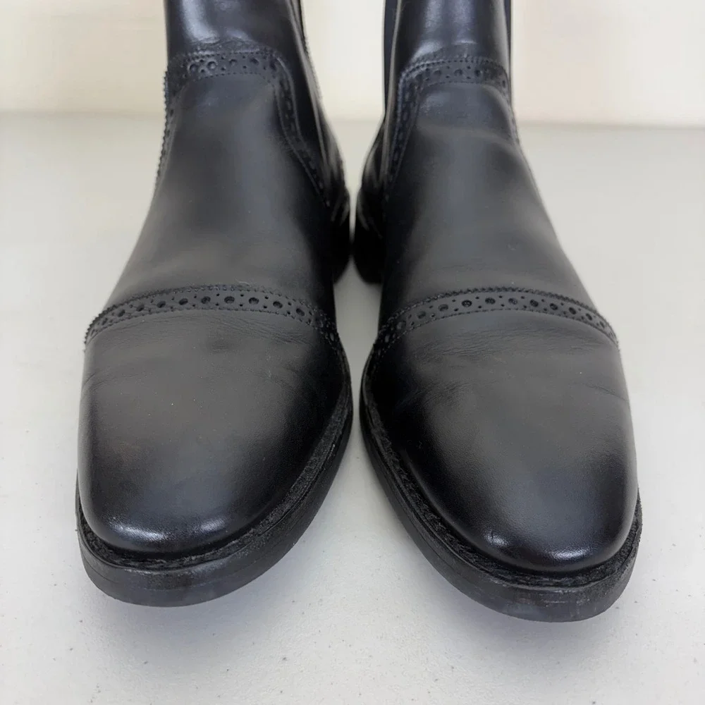 Allen Edmonds Lombard Black Leather Cap Toe Chelsea Boots Men Size 10 B Narrow